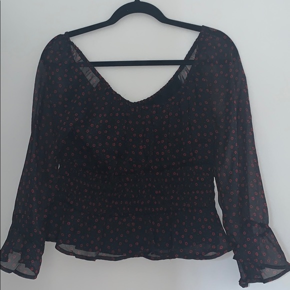 Abercrombie & Fitch Cropped Peasant Blouse - Picture 2 of 6